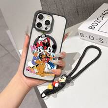 This Disney Mickey Mouse Pattern Lanyard Phone Case Features A Strong Magnetic Closure And Full Coverage Of Acrylic And TPU Material. It's Shockproof, Lightweight, And Suitable For IPhone17/16/11/13/15/15 Plus/15 Pro/15 Pro Max/12/14 Pro Max/11 Pro Max/12 Pro/12 Pro Max/13. It's A Popular Birthday Gift, Business Gift, Durable, Stain-Resistant, And Fingerprint-Resistant New Phone Case For Men And Women. It Also Includes A Mickey Mouse Phone Case And Mickey Mouse Doll Bracelet. Compatible With SamsungGalaxy S20, S21, S22, S23, And S24 Series. It's The Perfect Gift For Friends And Family. This Stylish Phone Case Is Fun, Lightweight, And Durable. IPhone17 Pro Max Phone Case, Minnie Phone Case. - 無色 - 查看 6
