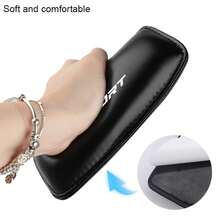 Car Center Armrest Cushion With SPORT Logo, Made Of Premium Leather, Stylish And Durable, Suitable For Knee, Leg And Elbow Support, Shockproof And Anti-Vibration, Comfortable Car Interior Center Console Thigh Support Accessory, Black Universal - Sporty Style - View 3