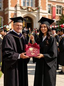 12pcs Graduation Gift Bags With Mortarboard Pattern And Satin Bow, Premium Matte Paper Bags With Twisted Rope Handles, Self-Assembly Required, Suitable For Gifts, Candy, Snacks And Small Favors, Multiple Colors, For High School And College Graduation Parties - Graduation Cap Paper Bag - View 4