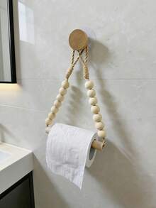 Beaded Rod Toilet Paper Holder Stick Beaded Tissue Rack Storage Shelf Homestay Decoration Nordic Style Towel Rack - Multicolor - View 5