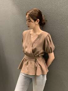 Women Blouses & Shirts - Apricot - View 1