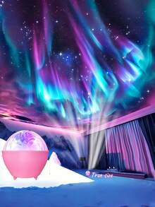 LED極光投影燈 - RGB水波紋星空夜燈附遙控器,USB充電式氛圍燈,適用於臥室、派對、電競及兒童禮物,營造夢幻極光天空,完美適合放鬆與裝飾 - 彩色光 - 查看 6