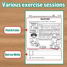 Children's Letter Micro-Task Learning Notebook - One Task Per Page, Letter Games And Tracing Exercises | Picture-Based Letter Mazes, Coloring Find Objects Activities, And Simple Writing Lines To Help Preschoolers And Kindergarteners Develop Concentration, Letter Recognition, Early Phonics Awareness, And Fine Motor Skills. - Alphabet - View 3