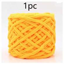 EDCUEBE7 1/4pcs Medium Thick Plush Yarn, 100G Premium Ice Yarn For Crochet Knitting, Suitable For Handmade Scarves, Bags, Slippers - Soft DIY, Multiple Colors Available - 100.0% Polyester - 100G Ice Strip Cable - View 9