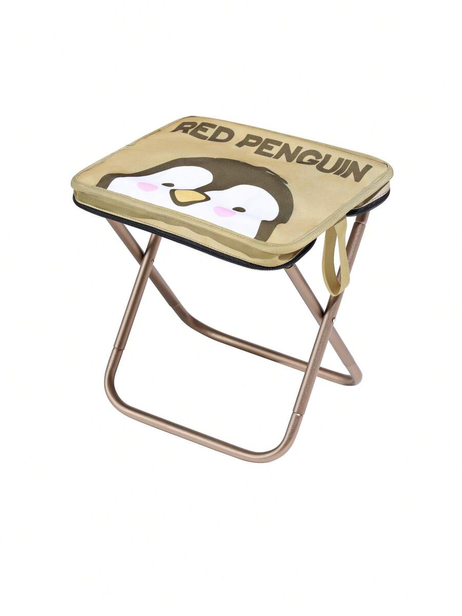 CAMEL CROWN Outdoor Folding Chair High-Speed Rail Train Seatless Artifact Small Stool Bench Portable Chair Camping Folding Stool - Red Penguin Khaki - View 1