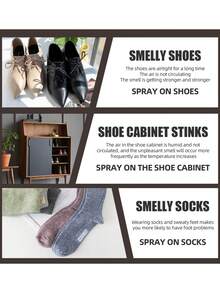 Jue-Fish Shoe Deodorizer Spray, Specially Designed To Remove Shoe And Sock Odors, Deodorizing, Suitable For All Types Of Shoes, Multi-Purpose Deodorizer, Effectively Combats Shoe Odors And Smells, Suitable For Men's And Women's Shoes. (New And Old Models Randomly Sent) - Multicolor - View 2