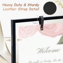 Roll Up BannersElegant Wedding Sign Stand HolderBlack Heavy Duty Metal Wedding Welcome Sign Stand For ReceptionWelcome To Our Wedding Hanging Sign Stand - Perfect For Seating Chart Posters And Decor - Black - View 3