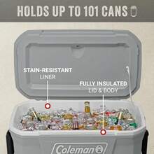 Coleman Ice Chest Enfriadores Duros de la Serie 316 - gris Roca Gris - Ver 5