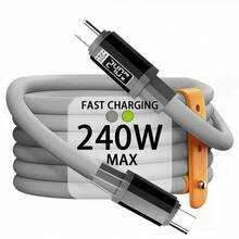 1条240W快充线,USB转Lightning数据线,兼容三星Galaxy S24/23 Ultra/S22/S21,兼容荣耀等Type-C设备,快充适配器,Type-C转Type-C数据线,USB-C充电器,Type-C快充线,快充线,电力传输线,扁平设计,紧凑型线缆,结构坚固,优质材料,多口充电器,旅行必备,手机配件 - 彩色 - 查看 13