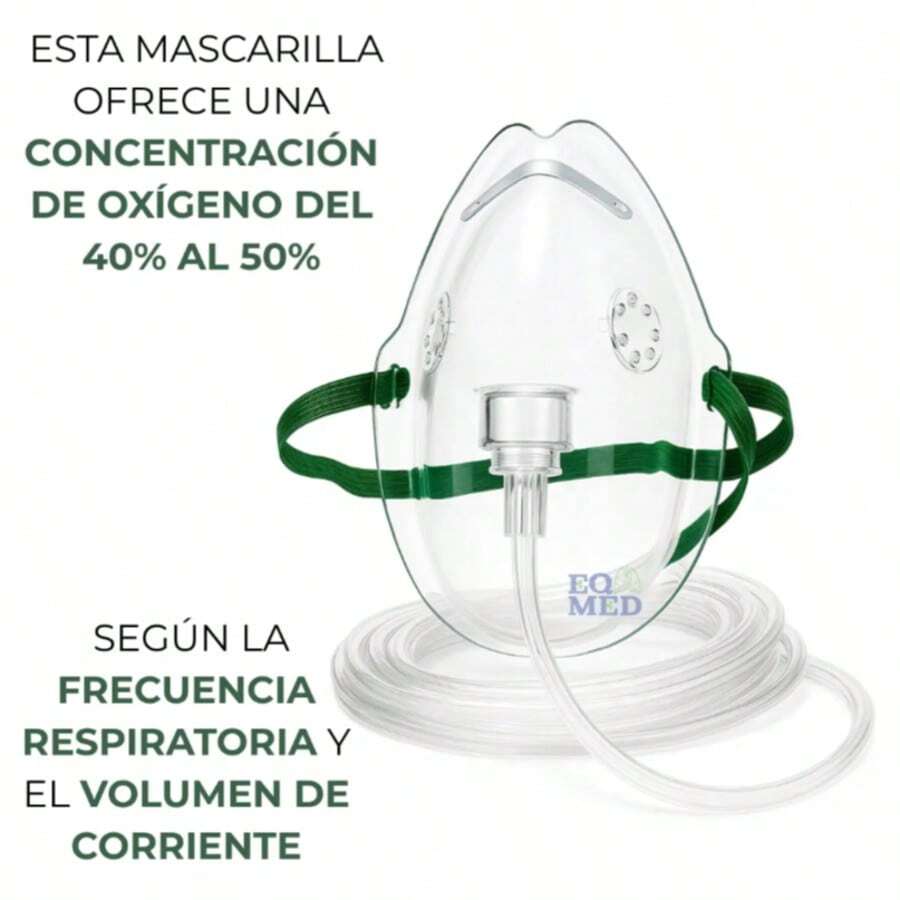 Adult Medium Concentration Oxygen Mask - View 1