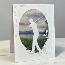 1pc Golf Metal Cutting Die, Suitable For Scrapbook Making, Handmade Crafts, Embossing Templates, Handmade Cards And Gift Card Making Tools - Playing Ball - View 2