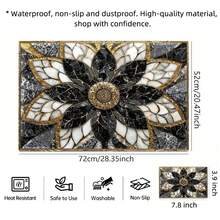 1pc Luxury Black Golden For Lotus Marble Pattern Stove Protector Mat, Wear Resistant, Dirt Resistant, Durable, Easy To Clean, Reusable, Suitable For Travel, Gas Stove, Washing Machine And Dryer Top,Travel Essential,Kitchen Essentials,Home Decor - a - 查看 8