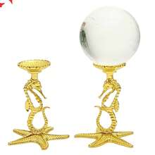 1pc Crystal Ball Display Stand With Seahorse Design, Bohemian Ocean Style Desktop Decor, Suitable For Home, Office, Meditation, Healing, Birthday, Housewarming, Graduation, Wedding Gifts - 1PC - View 8
