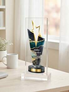 1pc Personalized Acrylic Star-Shaped Medal, Unique Employee Recognition Gift, Customizable Text, Customized Company Appreciation Trophy, Employee Award Medal, Retirement Or Thank You Gift For Employees And Managers - Multicolor - View 15