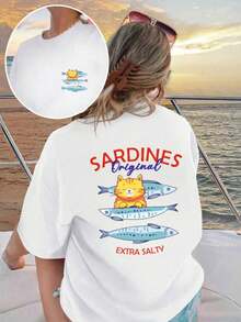 1 Piece, 100% Cotton. Loose-Fitting T-Shirt In 100% Cotton, Short-Sleeved Summer T-Shirt With Round Neck, Oversized Spring/Summer Top, 100% Cotton, Short-Sleeved T-Shirt, Colorful, "Sonnenschein In Meinem Herzen" Slogan, Solid Color, Round Neck, Soft And Comfortable, Casual, Streetwear, Y2K, Beach, Graduation, Vacation, Top, Summer, Spring, T-Shirt, Gym, Sports, Party Top, Vintage, Carnival, Valentine's Day, Women's Tops, Feminine Tops, Spring Outfit, Women's Summer Clothing, Funny T-Shirts, Vacation, Beach, Casual, Cute Tops, White Tops, Summer Tops, Women's Spring Outerwear, Easter, Women's Fashion, Carnival, All Year Round, Office/Lounge/Home/Minimalist, Western Women, Outfit, American Retro Style, Unisex - White - View 1