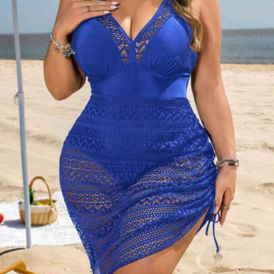 Women Midi Dresses - Royal Blue - View 1