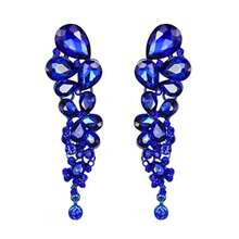 Bridal Fashion Earrings - Blue Tone Of Blue - View 1