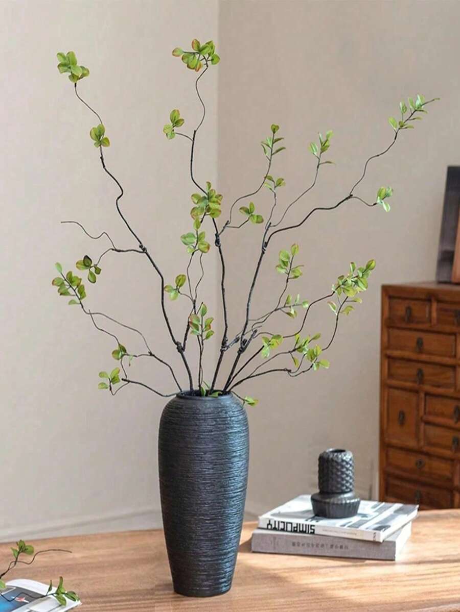1 pezzo/3pcs/5pcs/6pcs/8pcs/10pcs Foglie di Banyan Artificiali con Steli Lunghi - Adatte per Composizioni Floreali, Decorazioni per Casa e Ufficio - Possono Essere Utilizzate come Riempitivi per Vasi e Accenti per profumo - Decorazione per la Casa, Decorazione per l'Ufficio e Regalo per la Festa della Mamma - Verde - Visualizzare 1