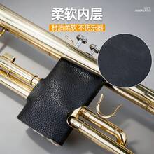 通用 B 鍵小活塞區域保護手墊，防止汗水腐蝕，適合長期使用 - 小號護手套黑皮革 - 查看 4