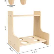 Children's Wooden Pretend Play Ice Cream Shop, Boy & Girl Role Play Scene Simulation Fun Early Education Toy - Multicolor - View 5