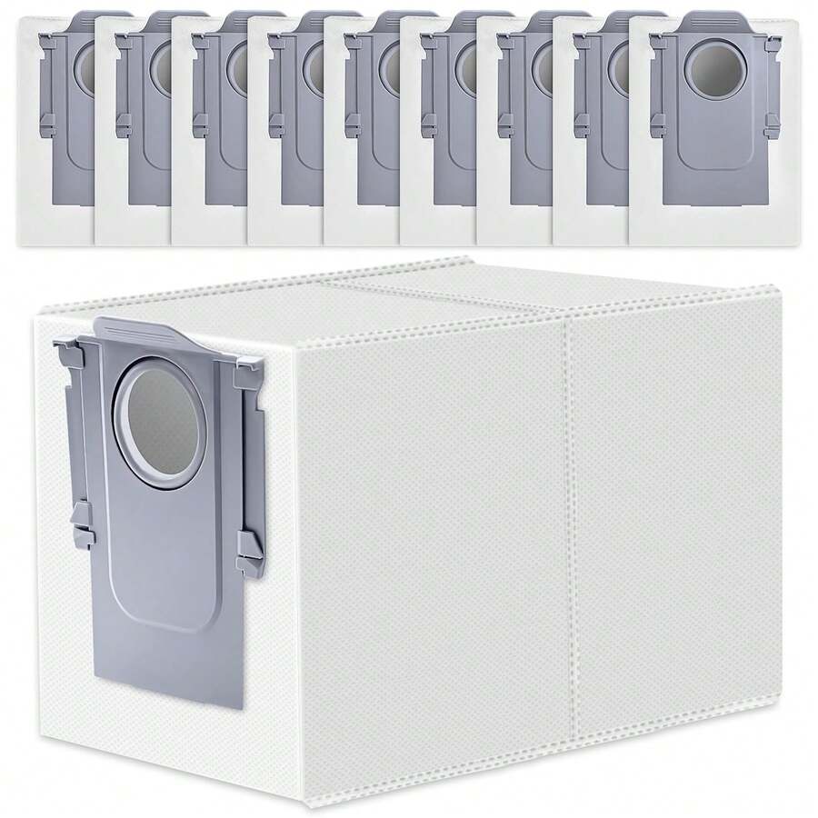 10入 適用於 Q Revo/Qrevo Pro/QrevoMaxV/Qrevo Curv/S8 MaxVUltra/S8Max Ultra/Qrevo Edge/Qrevo S/Qrevo Plus/QreVo Master/Orevo Slim 吸塵器集塵袋配件替換裝 - 查看 1