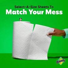 Bounty Paper Towels Select-A-Size White – 1 Mega Roll (164 Sheets/Roll), 2x More Absorbent, Quicker Picker Upper Vs. Leading Brand, Equals 4 Regular Rolls For Fewer Roll Changes - B - 查看 8
