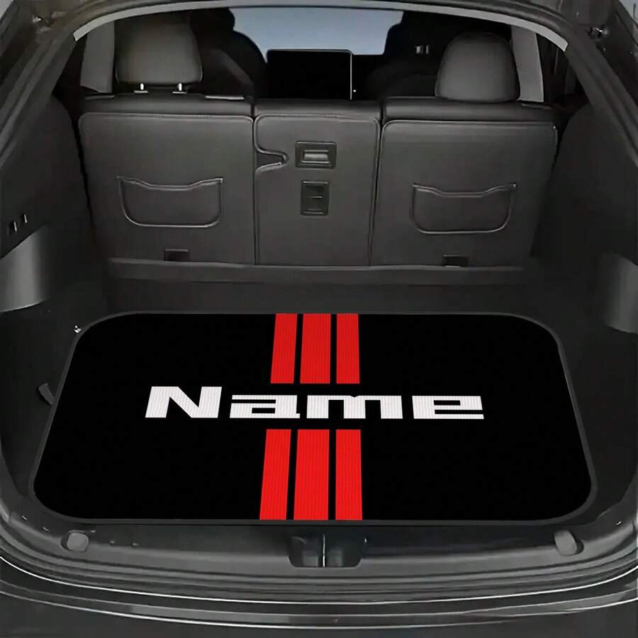 1 pieza Alfombra personalizada para el maletero del coche con diseño a rayas, adecuada para coches, SUV y camiones, diseño minimalista y de moda, fácil de limpiar, accesorio interior automotriz, mejor regalo para el Día del Padre, Navidad, Día de San Valentín - Todo el año, ideal para entusiastas del automóvil - C - Ver 1