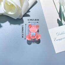 2pcs Transparent Bow Tie Bear Cable Protector Compatible With Apple/Type-C Data Cable, Anti-Bite Anti-Breakage Cable Clip - Multicolor - View 3