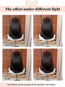 [MONEET SECRET] 13*4 Chocolate Brown 14inch Stright Synthetic Lace Adults Wigs Middle Part Natural Wave Wig Heat Resistant Cosplay Party Daily Wig For Women And Girls - Chocolate Brown - View 9