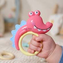 1 Piece Baby Rattle Set In Yellow, Blue, And Pink | Sensory And Educational Toy - Pink - View 6