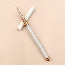 White Rhinestone Acrylic Nail Art Pen, Fine Tip (10mm), Suitable For French Manicure And Detail Painting - White - View 7