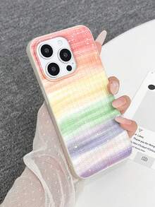 針織紋理 TPU 塗層手機保護殼，相容於 7, 7 Plus, 8, 8 Plus, X, XS, XR, XS Max, 11, 11 Pro, 11 Pro Max, 12, 12 Pro, 12 Pro Max, 13, 13 Pro, 13 Pro Max, 14, 14 Pro, 14 Pro Max, 14 Plus, 15, 15 Pro, 15 Plus, 15 Pro Max, 16, 16 Pro, 16 Plus, 16 Pro Max - 彩色 - 查看 4