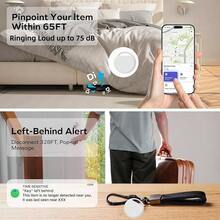 RSH Compatible With Airtags Smart Item Finder, Smart GPS Tracker, Can Be Used To Find My Items (Only Compatible With IOS, Not Android), Global Locator, Mini Positioning Tag, Short-Range Real-Time Positioning, Suitable For Luggage, Backpacks, Keychains, Etc., CR2032 Replaceable Battery, No Network Or App Required, Permanently Free - White - View 4