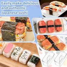 Musubi Press Mold Kit With Slicer For SPAM, 2 Pack Hawaiian Sushi Rice Press Maker For Onigiri Non-Stick, Easy Clean - View 6