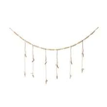 1pc Hanging Photo Display Rack With 12 Clips, Bohemian Wooden Bead Garland, Bohemian Style Collage Photo Frame Decor For Dorm, Classroom, Bedroom - 12 Clips - View 4