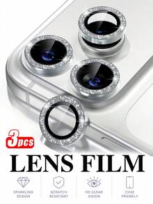3 Paquetes - Funda Metálica Plateada con Brillo para Lente de Cámara Compatible con iPhone 17 Pro Max. Alta Definición, Alta Transparencia, No Afecta la Captura de Cámara Original, Fácil de Instalar, Sin Burbujas, Resistente a Arañazos, Resistente al Desgaste y a Caídas. Diseño Multifuncional y Elegante. Compatible con iPhone 17 Pro/17/16 Pro Max/16 Pro/16 Plus/16/15 Pro Max/15 Pro/14. Accesorio Protector de Teléfono Elegante. - Plateado - Ver 19
