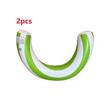 1 pieza Nuevo aro inflable de natación con forma de U y diseño arqueado, dispositivo de flotabilidad de PVC grueso, adecuado para verano, flotador de piscina, artículo esencial de playa - Multicolor - Ver 18