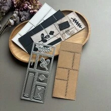 1 cái khuôn cắt kim loại mini hình tem bưu chính sáng tạo | khuôn dập nổi làm scrapbook, mẫu làm thiệp chúc mừng, phù hợp cho album thiệp, công cụ thủ công làm thiệp handmade - con tem - Xem 7