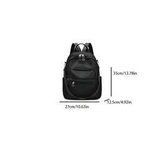 Lightweight Fashionable New Versatile Large Capacity Casual Backpack Travel Bag - Black - View 10