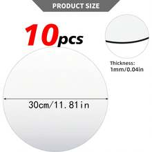 10 pièces Plateau miroir rond en acrylique, convient pour les mariages, les baby showers et les anniversaires, plateau porte-bougie miroir rond, décoration de centre de table de salle à manger, miroir décoratif auto-adhésif, décoration de salle de bain, décoration de salon - B-Argent - Voir 14