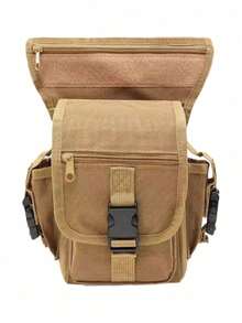 1pc Outdoor Sports Photography Single-Shoulder Crossbody Bag, Waterproof Motorcycle Lure Leg Bag, Oxford Fabric Tactical Waist Bag, Women's Leg Bag - Màu Khaki - Xem 4