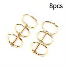 20 piezas de clips de anillas metálicos plateados de 0.8 pulgadas de diámetro interno - perfectos para cuadernos, álbumes de fotos y diarios de viaje DIY, esencial para volver a la escuela - Plateado - Ver 19