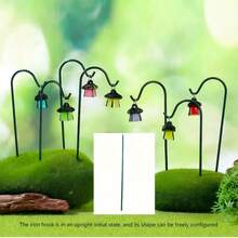 16pcs Mini Decorative Set, Luminous Mini Landscape, Mini Potted Plant Decor, Mini Party Craft, Fairy Style Mini Scene, Magical Garden Decor, Halloween Decor, Fantasy Theme Design, Lightweight & Delicate Accents - Decorative Posts - View 15