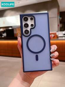 Koolife 1 chiếc ốp lưng điện thoại nam châm màu xanh navy mờ giả da, bảo vệ toàn diện 360°, hỗ trợ sạc không dây, vỏ PC+TPU chống sốc, tương thích với S26Ultra/S26Plus/S26/S25 Plus/S25 Ultra/S25/S22/S22plus/S22Ultra/S23/S23Plus/S23Ultra/S24/S24Plus/S24Ultra - Màu xanh hải quân - Xem 11