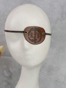 1件復古PU皮革海盜眼罩 錨飾壓紋可調節式肩帶 萬聖節Cosplay配件 舞台道具 派對用 - ZSJ - 查看 6
