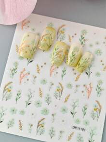 Tiebeauty 2 piezas Pegatinas de arte de uñas de margarita pastoral de primavera, diseño de estilo Ins de margarita floral, decoración de uñas autoadhesiva DIY, suministros para uñas, adecuado para salidas de primavera/verano, decoración de arte de uñas para fiestas de vacaciones - Multicolor - Ver 6
