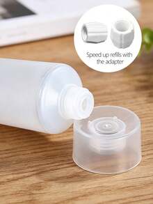 Juego de tubos exprimibles de aseo para viajes con adaptador de boquilla de botella, tubos cosméticos vacíos esmerilados recargables, recipientes de viaje portátiles, adecuados para limpiador, crema de manos y muestras cosméticas - Ver 4
