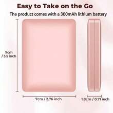 Popular Portable Led Portable Makeup Mirror, New Dual Color Light Design, Mirror With 3 Lighting ModesTouch Adjustable, Portable Folding Outdoor Travel Specific Handheld Makeup Mirror, Mother's Day Gift, Creative Gift- Equipped With A 300Amh Lithium Battery - Pink - View 2
