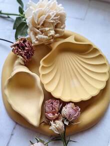 Starfish Shell Conch Tray Silicone Mold, DIY Plaster Cement Resin Casting Ocean Theme Style Mold, Silicone Candle Holder Mold, DIY Handmade Silicone Jewelry Tray Mold, Home Desktop Decoration - Multicolor - View 6
