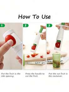 1pc Creative Grape Slicer, 1pc Manual Grape Slicer - Creative Kitchen Fruit Cutting Tool, Plastic Handheld Fruit Cutter, No Electricity Required - View 9